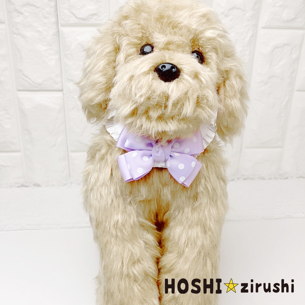 キャンディドットリボンチョーカー【20個入り】 Pet choker Dog collar Pet ribbon Pet accessories