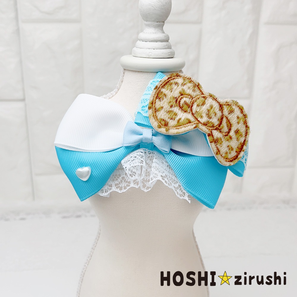 おめかしレオパードリボンチョーカー【20個入り】 Pet choker Dog collar Pet ribbon Pet accessories