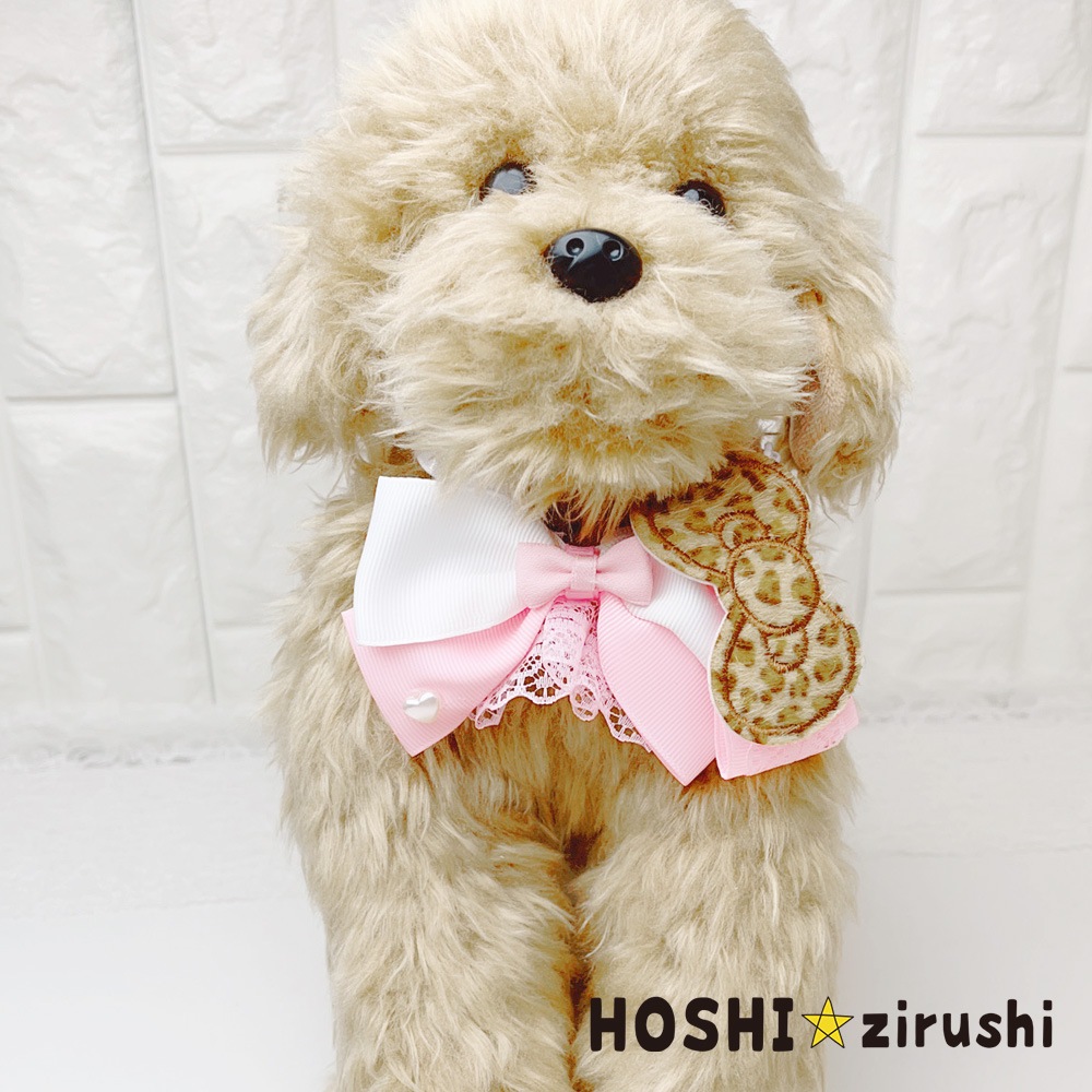 おめかしレオパードリボンチョーカー【20個入り】 Pet choker Dog