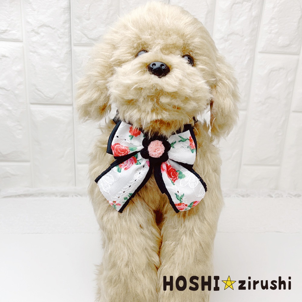 フラワーレースチョーカー トリミングチョーカー 犬 花 トリミング