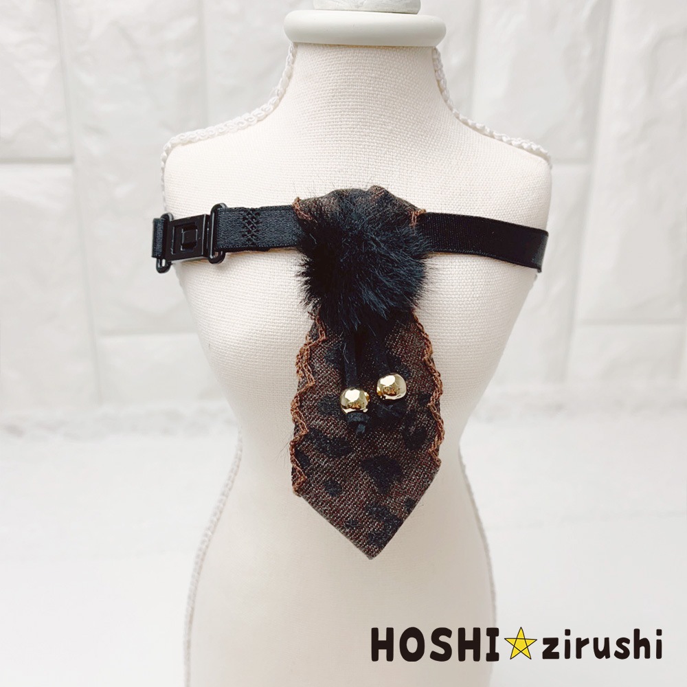 レオパードファーエレガンスネクタイ【20個入り】 Pet choker Dog collar Pet ribbon Pet accessories