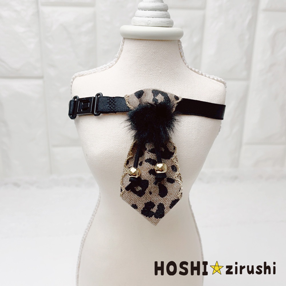 レオパードファーエレガンスネクタイ【20個入り】 Pet choker Dog collar Pet ribbon Pet accessories