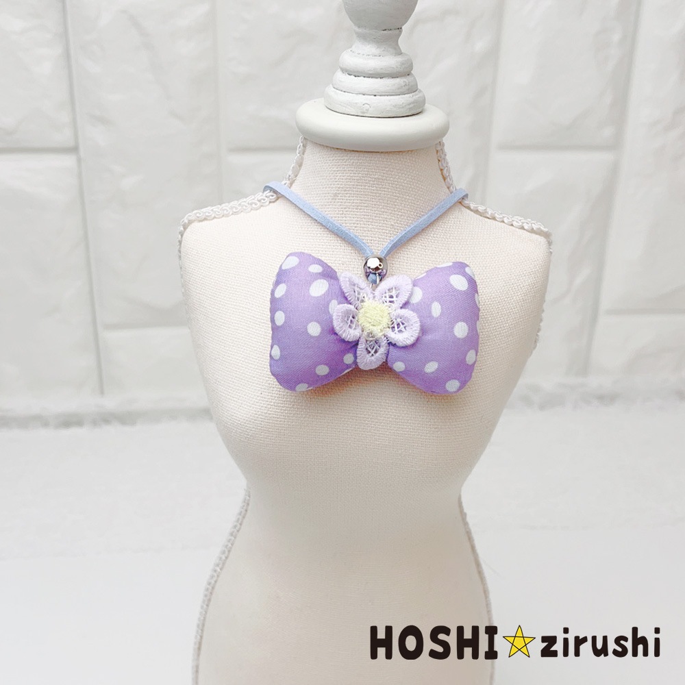 水玉ぷっくりリボンペンダント【20個入り】 Pet choker Dog collar Pet
