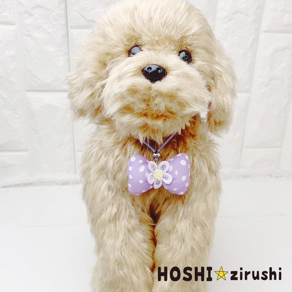 水玉ぷっくりリボンペンダント【20個入り】 Pet choker Dog collar Pet