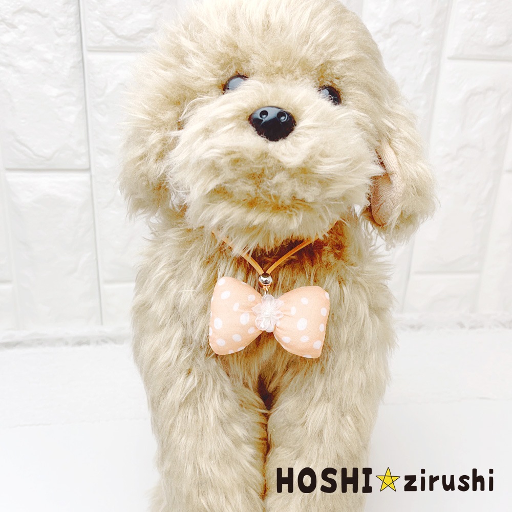 水玉ぷっくりリボンペンダント【20個入り】 Pet choker Dog collar Pet