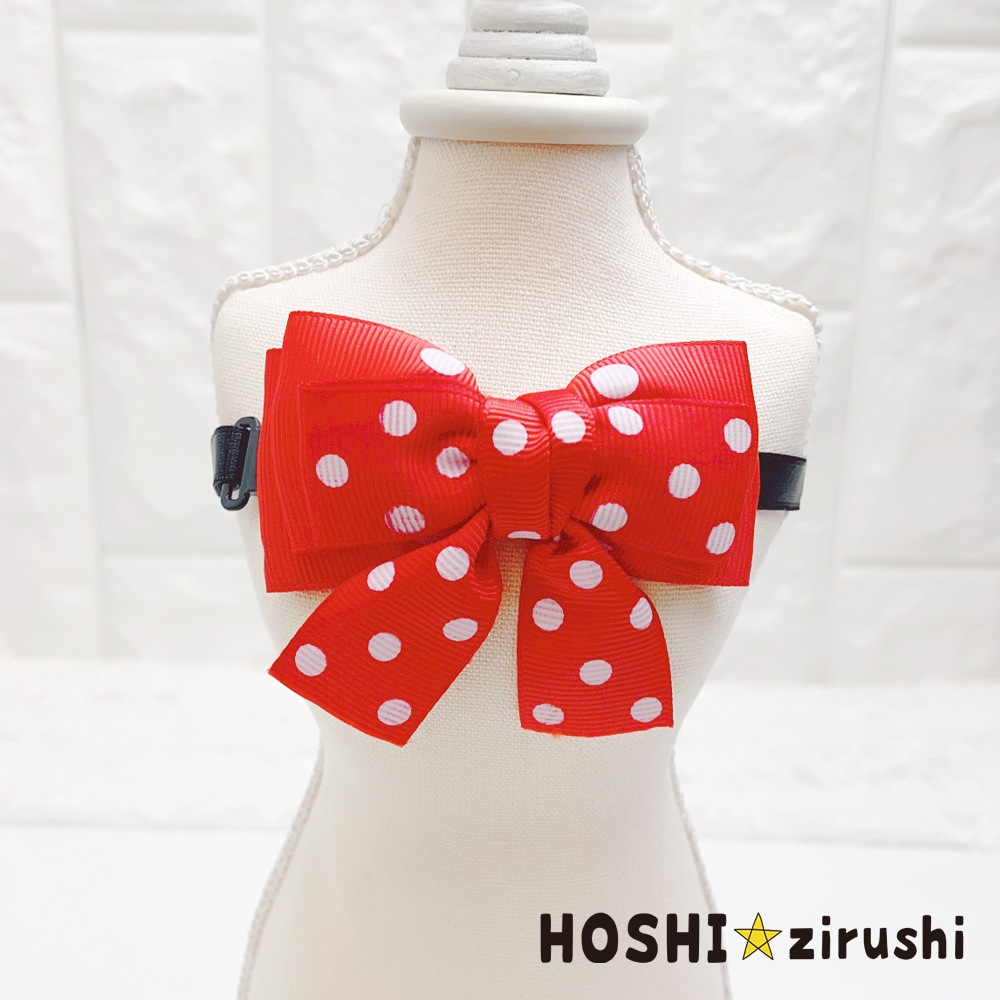 ドット柄のさわやかチョーカー【20個入り】 Pet choker Dog collar Pet ribbon Pet accessories