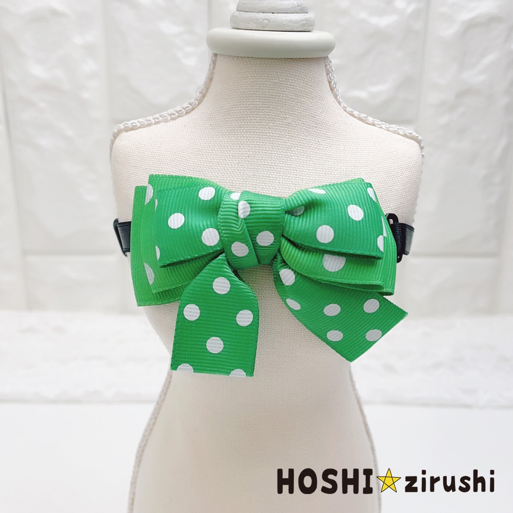 ドット柄のさわやかチョーカー【20個入り】 Pet choker Dog collar Pet ribbon Pet accessories