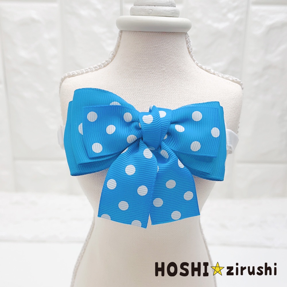 ドット柄のさわやかチョーカー【20個入り】 Pet choker Dog collar Pet ribbon Pet accessories