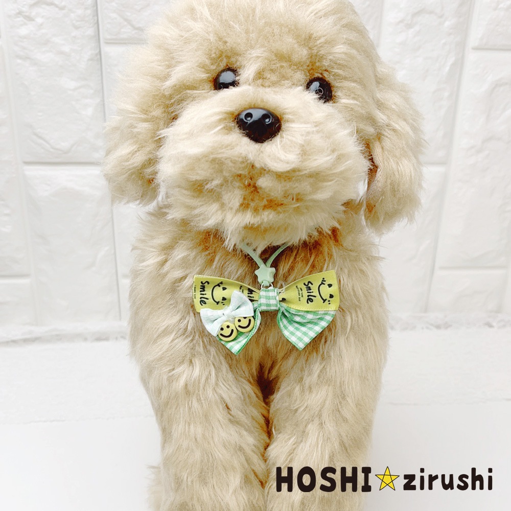 にこちゃんリボンのスマイルペンダント【20個入り】 Pet choker Dog collar Pet ribbon Pet accessories pendant