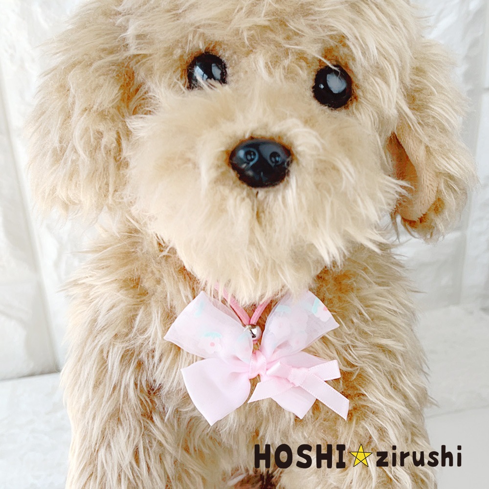 ちょこっと花柄リボンペンダント【20個入り】 Pet choker Dog collar Pet ribbon Pet accessories pendant