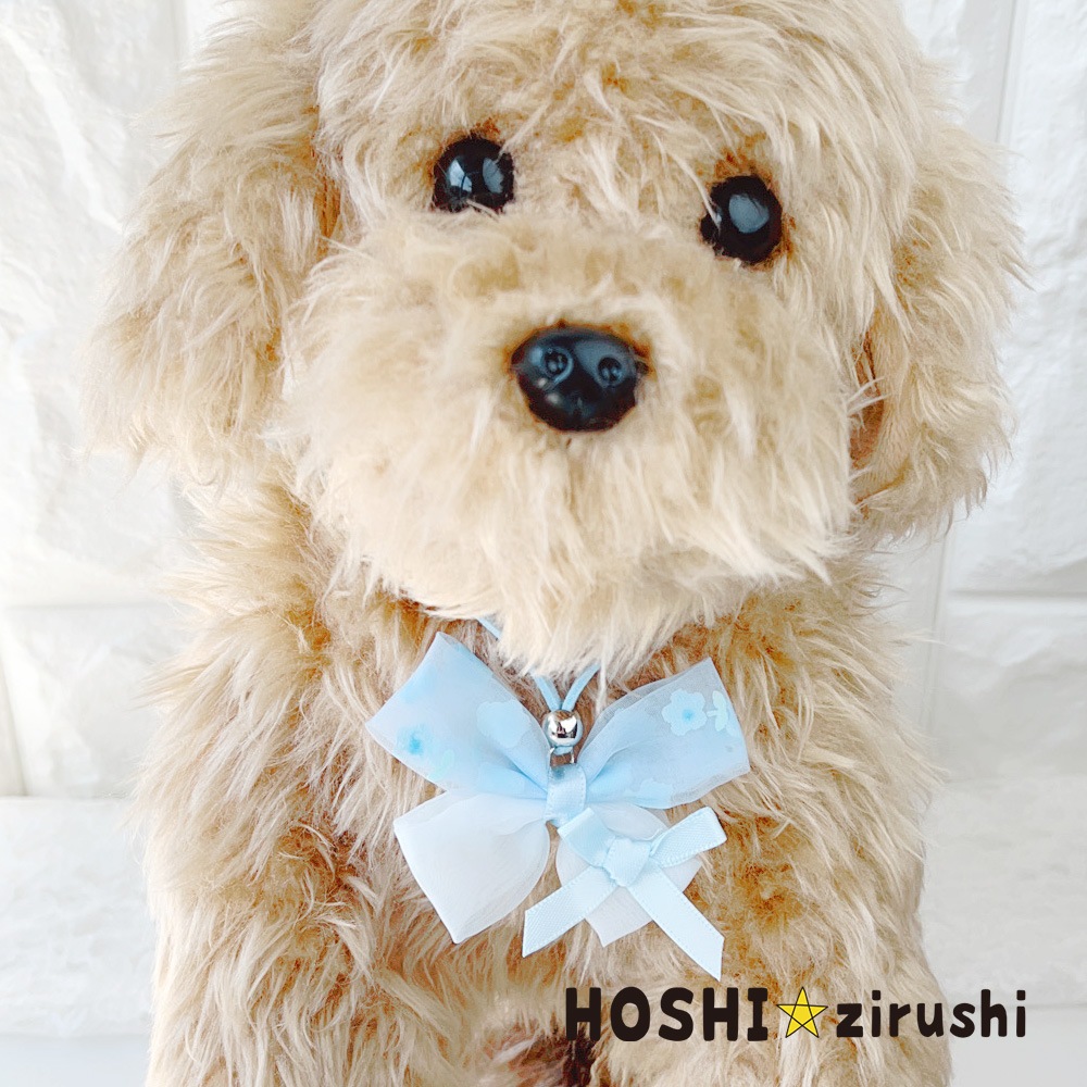 ちょこっと花柄リボンペンダント【20個入り】 Pet choker Dog collar Pet ribbon Pet accessories pendant