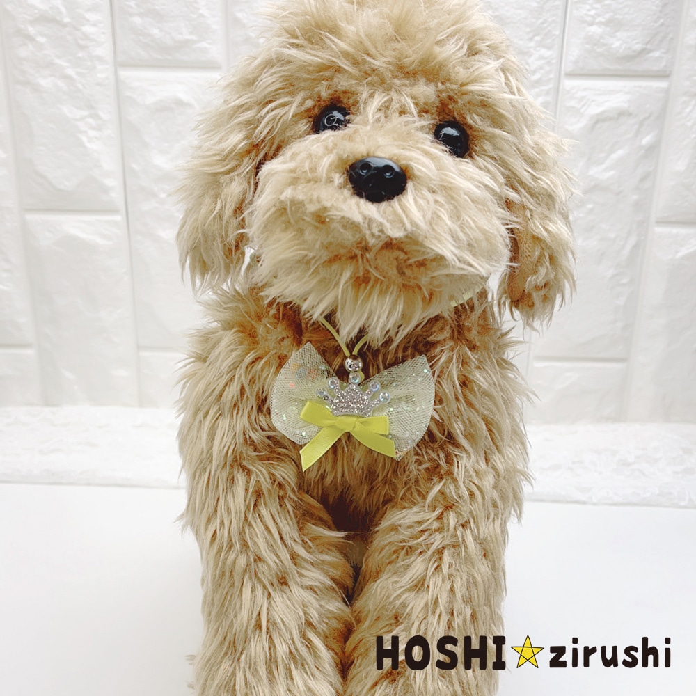 キラキラリボンの王冠ペンダント【20個入り】 Pet choker Dog collar Pet ribbon Pet accessories pendant