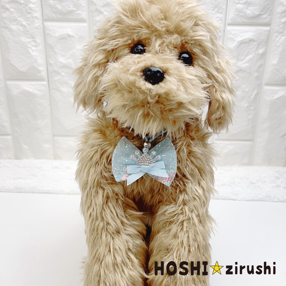 キラキラリボンの王冠ペンダント【20個入り】 Pet choker Dog collar Pet ribbon Pet accessories pendant