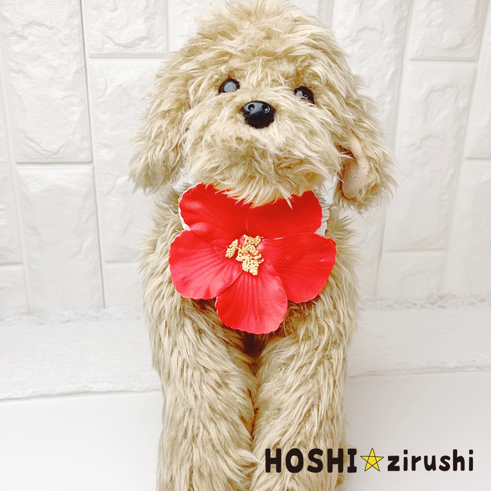 ハイビスカスチョーカー【20個入り】 Pet choker Dog collar Pet ribbon Pet accessories