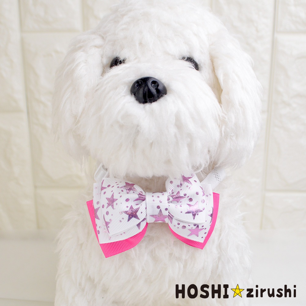 ポップスターリボンチョーカー【20個入り】 Pet choker Dog collar Pet ribbon Pet accessories