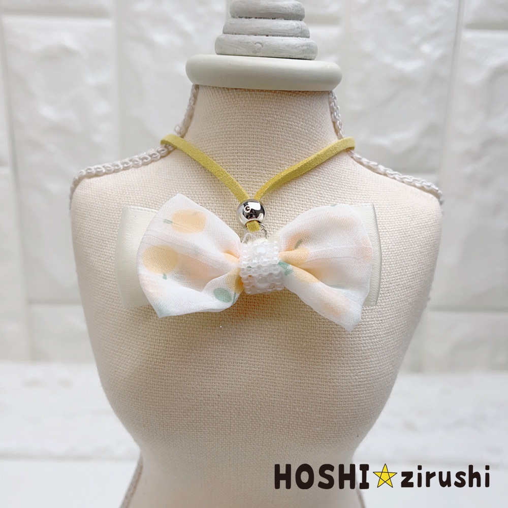 りんご柄リボンのペンダント【20個入り】 Pet choker Dog collar Pet ribbon Pet accessories pendant