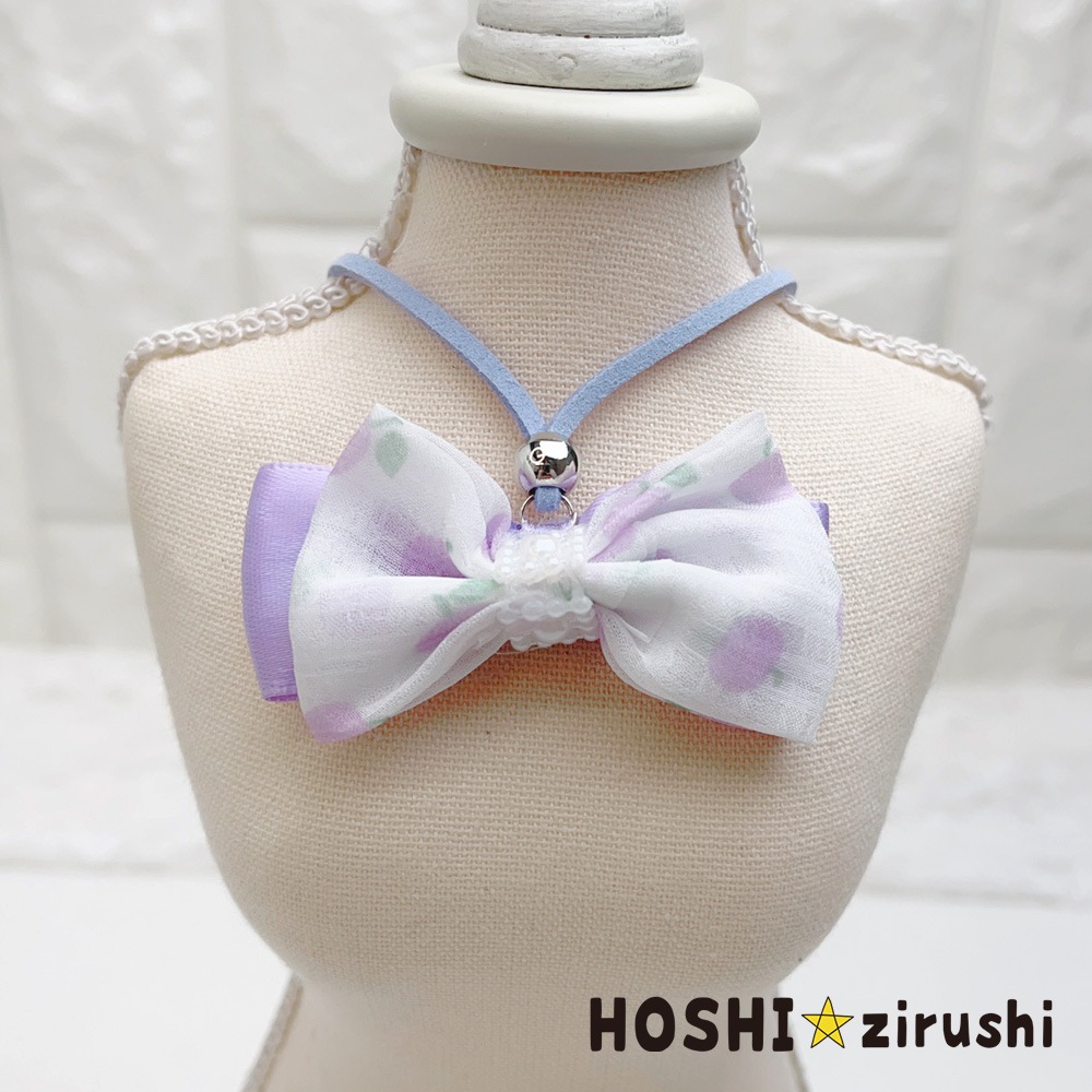 りんご柄リボンのペンダント【20個入り】 Pet choker Dog collar Pet