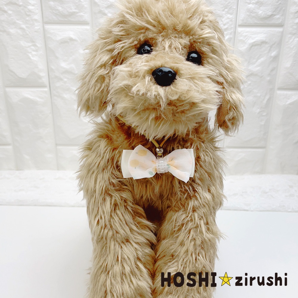 りんご柄リボンのペンダント【20個入り】 Pet choker Dog collar Pet