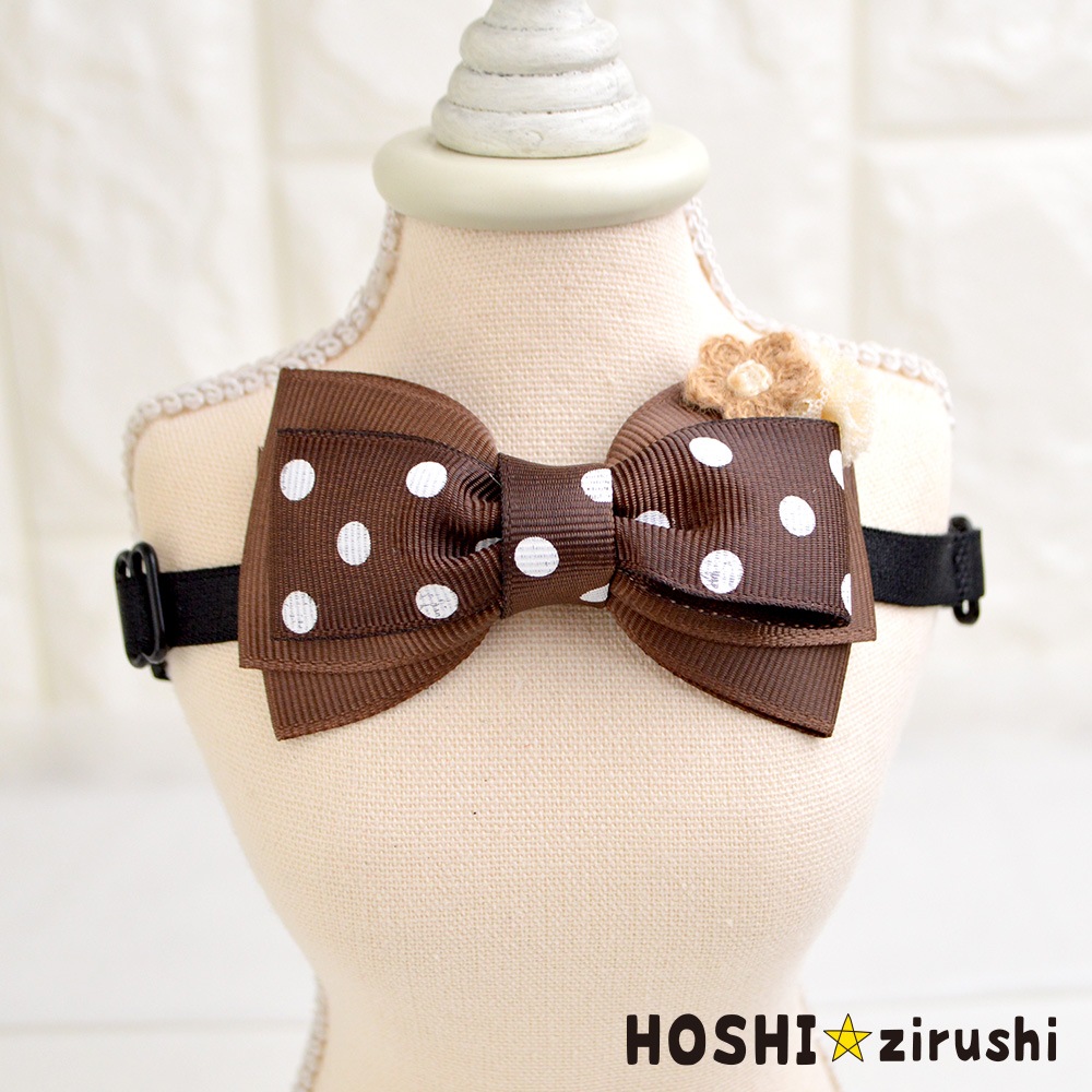 ハッピードットリボンチョーカー【20個入り】 Pet choker Dog collar Pet ribbon Pet accessories