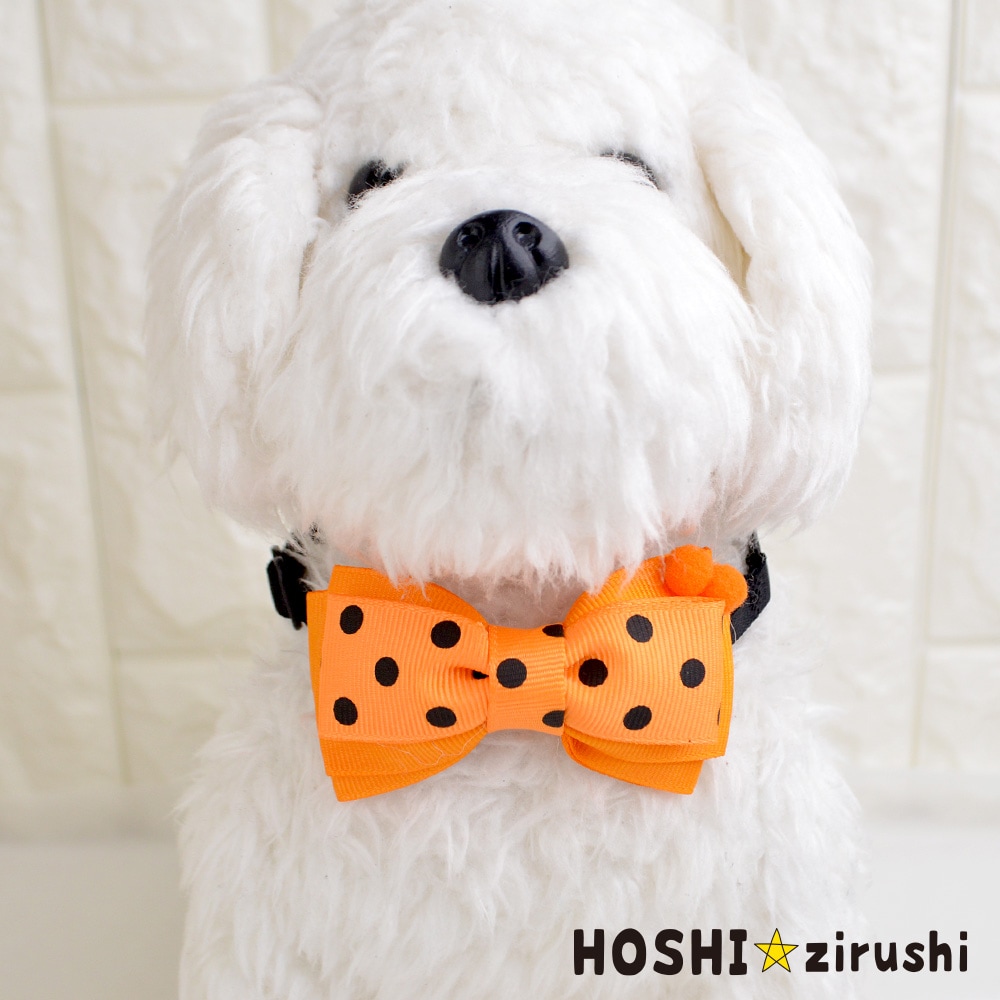 ハッピードットリボンチョーカー【20個入り】 Pet choker Dog collar Pet ribbon Pet accessories