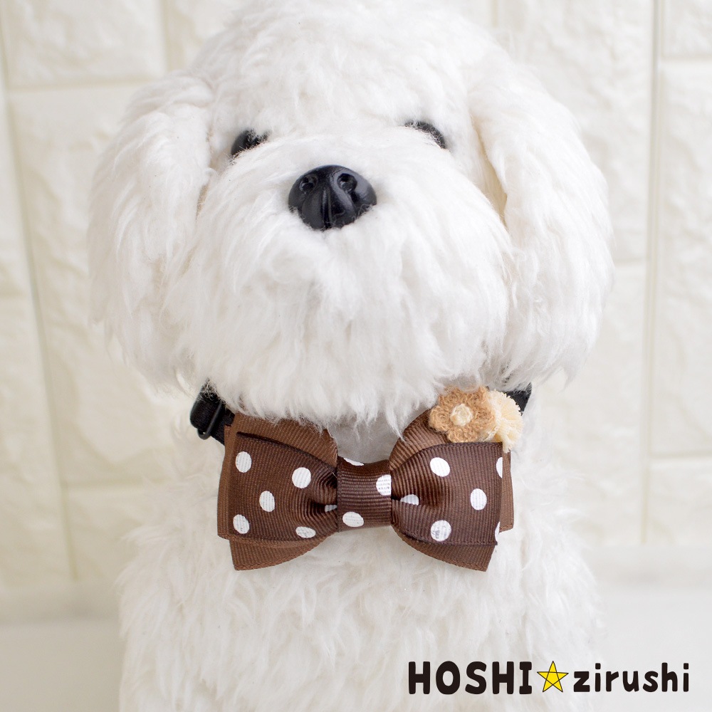 ハッピードットリボンチョーカー【20個入り】 Pet choker Dog collar Pet ribbon Pet accessories