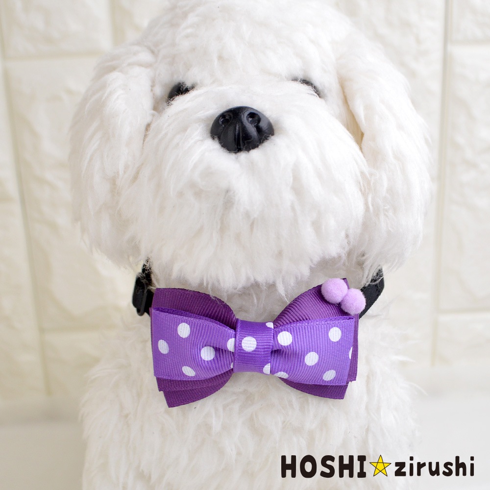ハッピードットリボンチョーカー【20個入り】 Pet choker Dog collar Pet ribbon Pet accessories