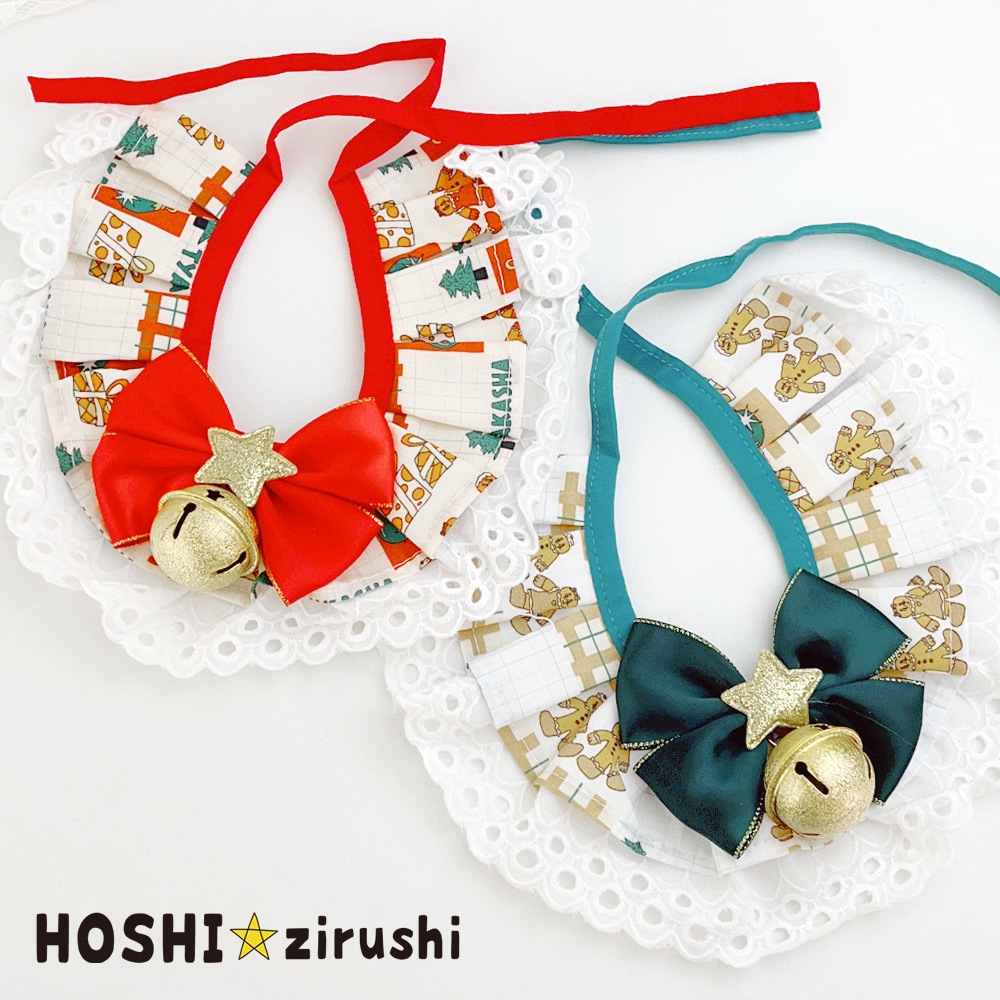 クリスマスリボンのおめかしチョーカー【10個入り】Pet choker Dog