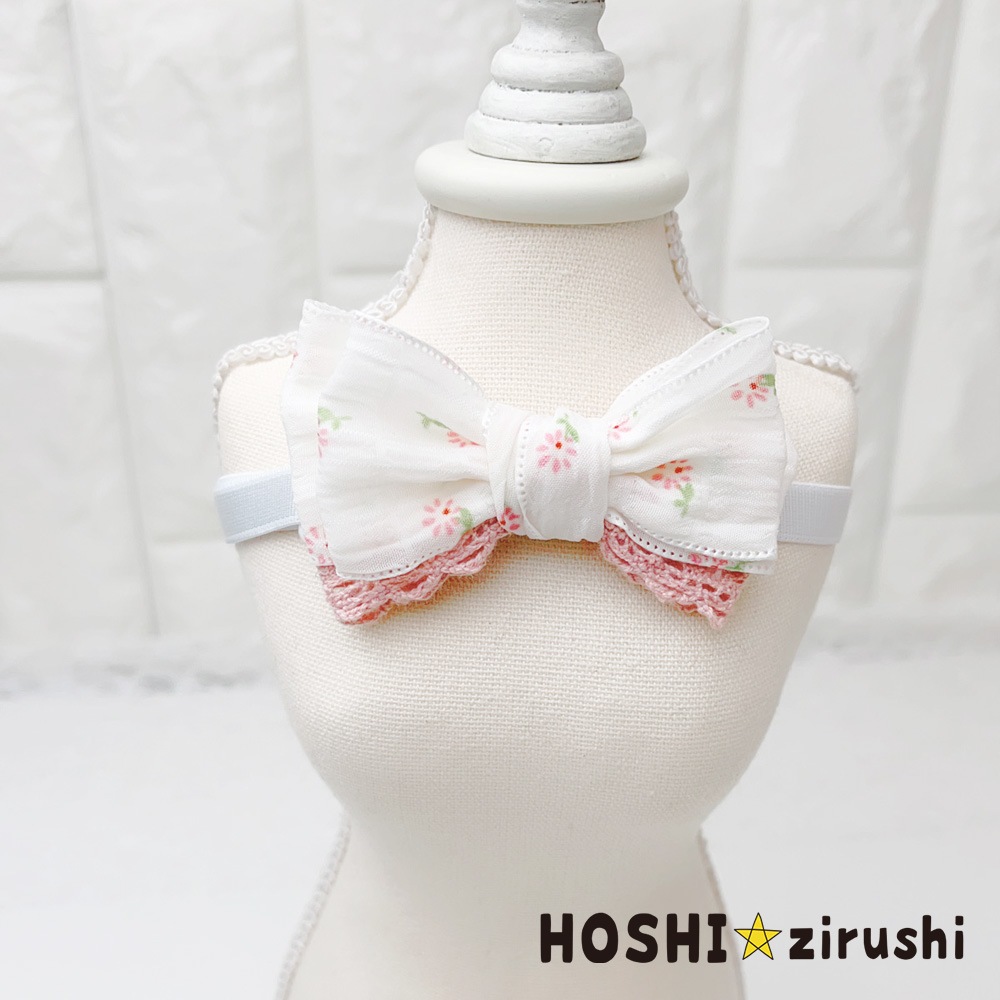 お花柄のナチュラルチョーカー【20個入り】 Pet choker Dog collar Pet ribbon Pet accessories