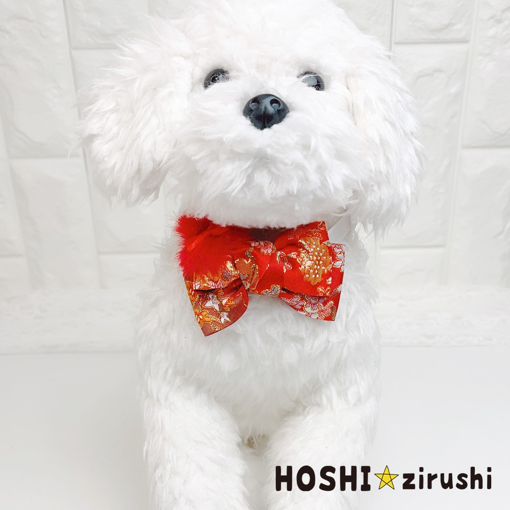 ファーの豪華お正月チョーカー【20個入り】 Pet choker Dog collar Pet