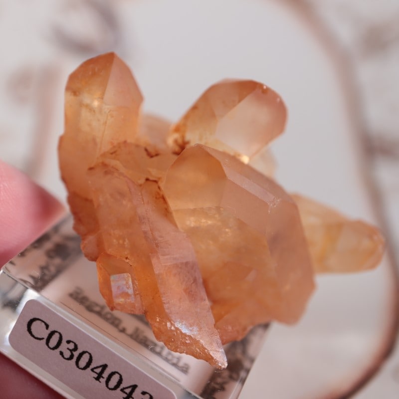 橘　 水晶 オレンジリバー水晶 | 鉱物標本,カ行,クォーツ/水晶 | ほたるみねらる