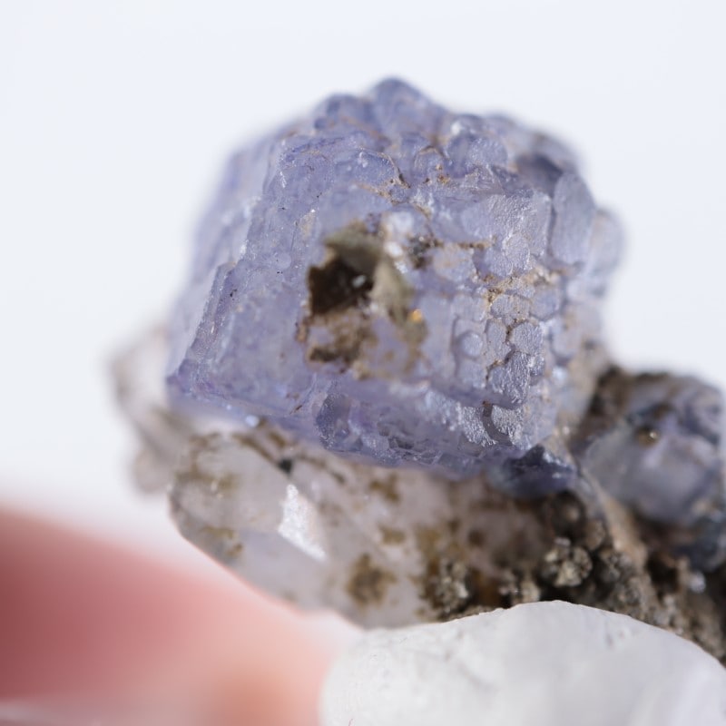 フローライト　蛍石　クォーツ　水晶　原石　鉱物標本　955 インド産 フローライト、クォーツ | 鉱物標本,ハ行,フローライト