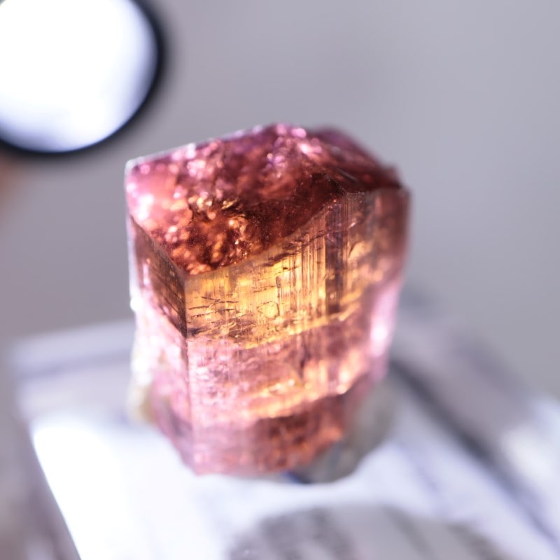 トルマリン上のマイカ 外国産鉱物標本 結晶 原石 柘榴石 天然石 雲母 鉱物 Malkhan産 トルマリン | 鉱物標本,タ行,トルマリン⁄電気石 | ほたるみ