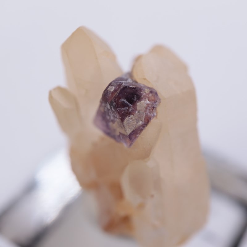 フローライト 八面体 水晶 共生 鉱物 標本 原石 八面体 フローライト P20 水晶 共生 鉱物 標本 原石