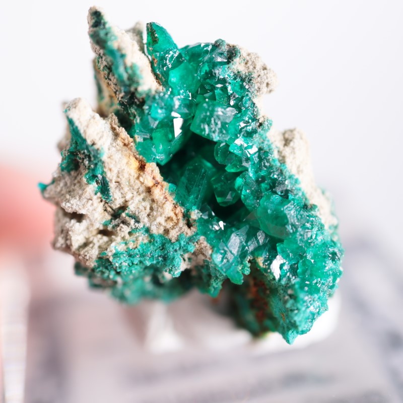 コンゴ産 ダイオプテーズ | 鉱物標本,タ行,ダイオプテーズ/翠銅鉱