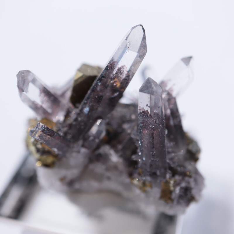 水晶共生 チャルコ パイライト 鉱物標本 水晶、チャルコパイライト | 鉱物標本,カ行,クォーツ/水晶 | ほたるみ