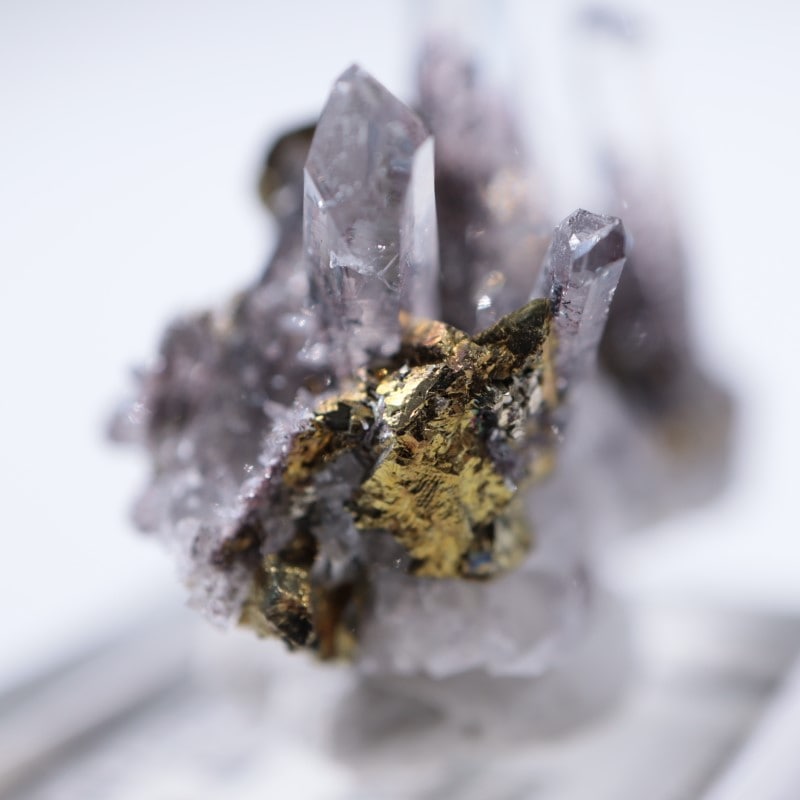水晶、チャルコパイライト | 鉱物標本,カ行,クォーツ/水晶 | ほたるみ