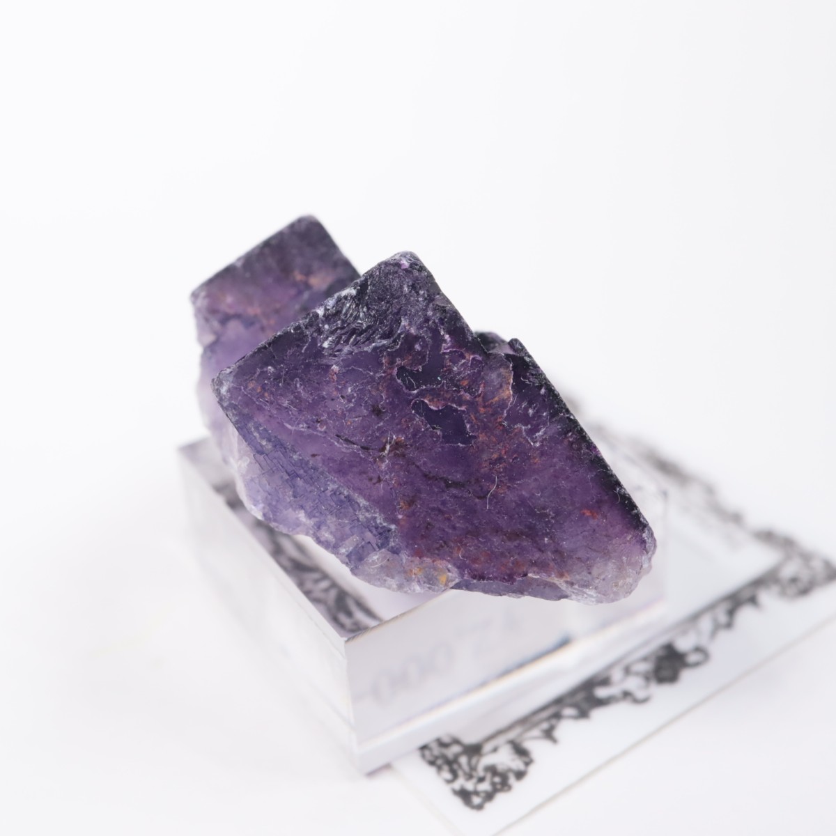 りゃ！メキシコ産　パープルカラー　フローライト　2個セット　原石　鉱物標本 りゃ！メキシコ産 パープルカラー フローライト 2個セット 原石