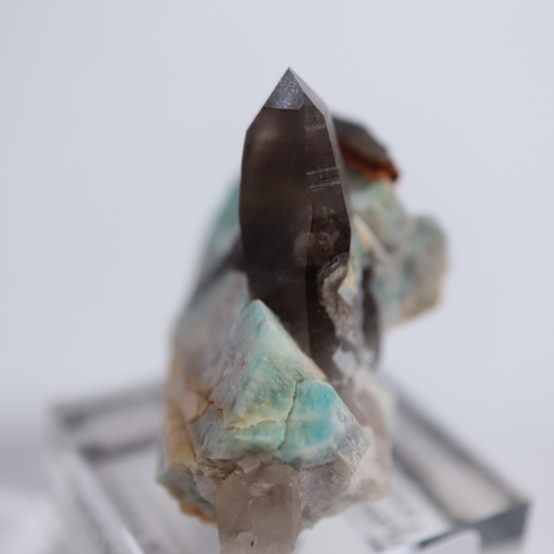 【レア】鉱物標本　アマゾナイト×煙水晶×クリーブランダイト コロラド州産 アマゾナイト、煙水晶 | 鉱物標本,タ行,長石