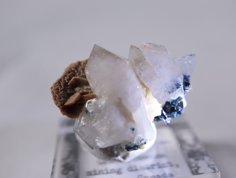 天藍石、水晶 | 鉱物標本,ラ行,ラズライト/天藍石 | ほたるみ