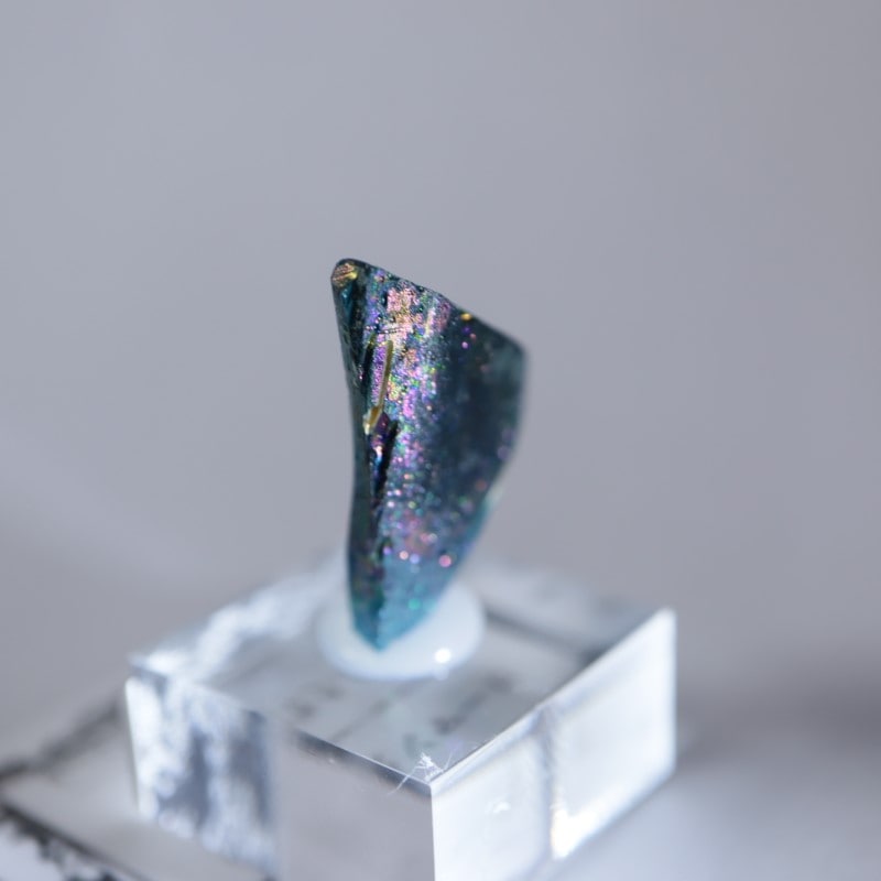 ✴︎高品質 ✴︎ローマングラス ボトル 破片 1909】古代ローマングラス内側銀化極薄長頸細長小瓶 ボトル