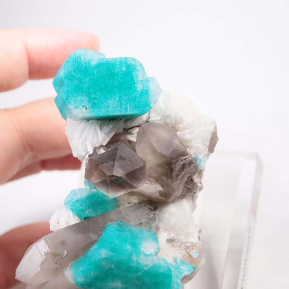 コロラド州産 アマゾナイト、煙水晶 | 鉱物標本,タ行,長石グループ