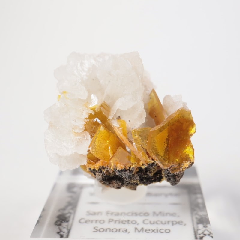 ウルフェナイト ミメタイト 共生標本 メキシコ産 / 原石 天然石 鉱物標本 メキシコ産 Wulfenite(ウルフェナイト) – 天然石ハッピーギフト