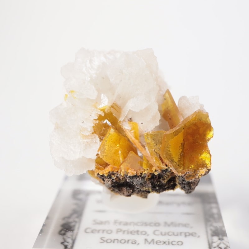 ウルフェナイト ミメタイト 共生標本 メキシコ産 / 原石 天然石 鉱物標本 メキシコ産 Wulfenite(ウルフェナイト) – 天然石ハッピーギフト
