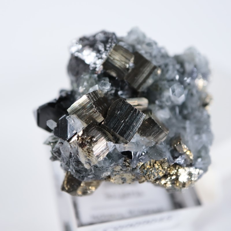 ブルガリア産 パイライト、水晶 | 鉱物標本,ハ行,パイライト