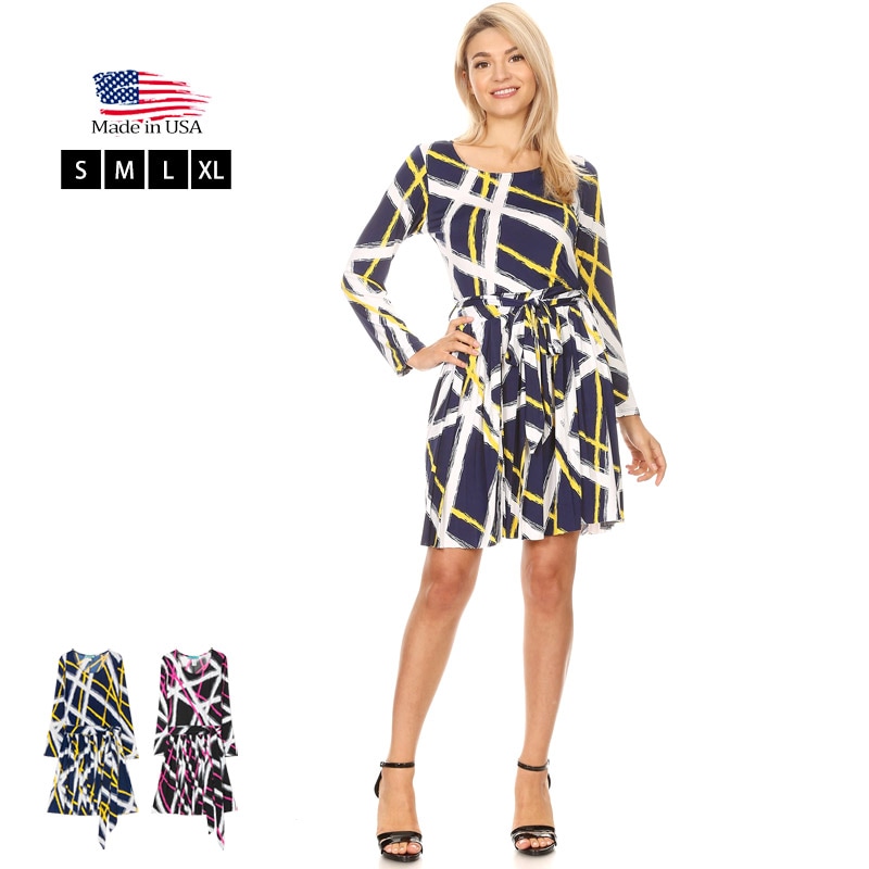 プリーツ切り替えワンピース【LA直輸入★インポート】-ls-ws-op331