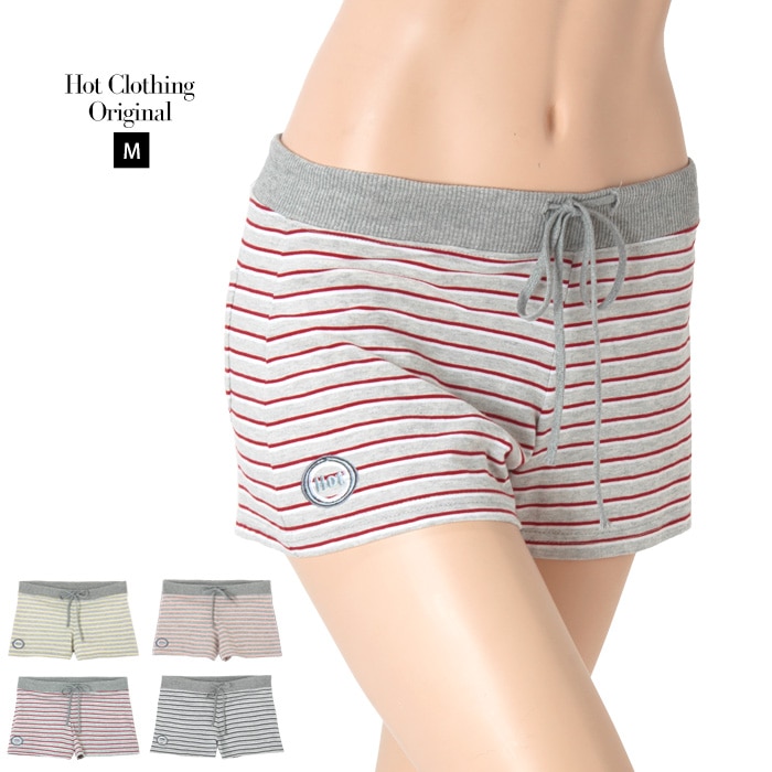 HotClothingオリジナル ダブルカラーボーダー　ショートパンツ -hot-pt10098