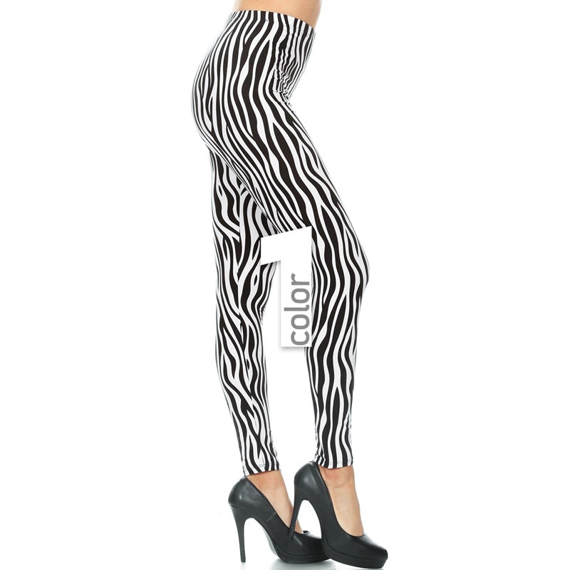 ゼブラ柄 ピーチスキンLeggings Depot レギンスデポ ハイウエスト プリント ヨガレギンス【LA直輸入★インポート】 -la-lvi-pt106