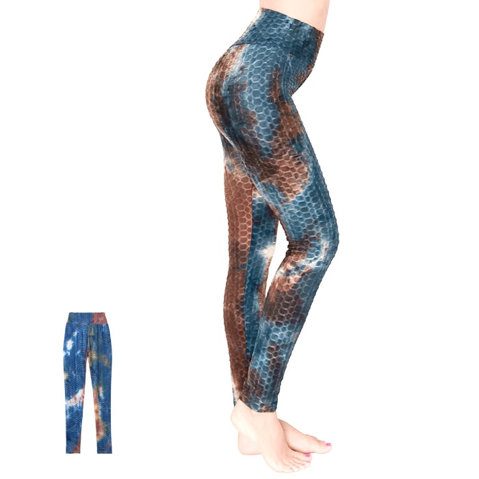 Leggings Depot レギンスデポ USA エンボス加工タイダイ柄レギンス【LA★インポート】 -la-ldp-pt116