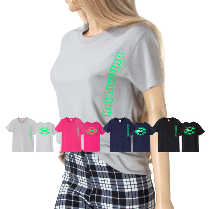 HotClothingオリジナル HotマークロゴプリントTシャツ -hot-t001