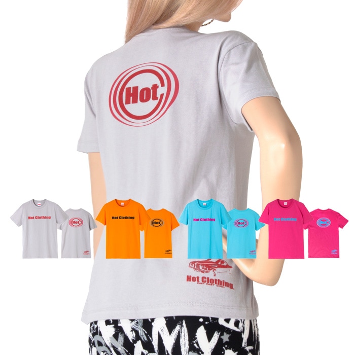 HotClothingオリジナル HotマークロゴプリントTシャツ -hot-t002